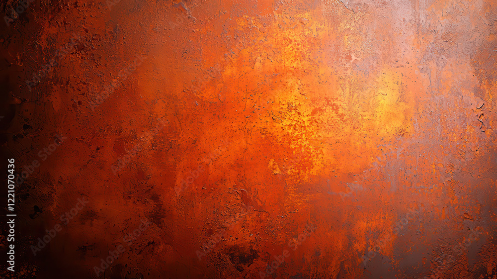 Poster minimalist rust textures background, smooth orange red rust texture with soft gradient creates warm 