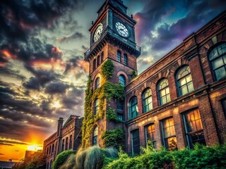 Fototapeta premium Urban Exploration: London Landmark at Dusk - Mysterious Cityscape
