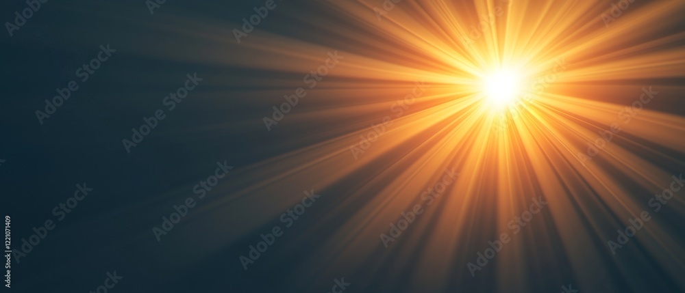 Poster a radiant burst of sunlight shines through a dark backdrop, creating an ethereal atmosphere and a se