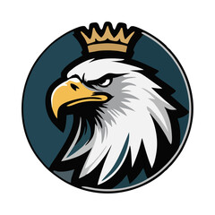 Naklejka premium american eagle with flag