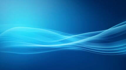 Fototapeta premium Dynamic blue waves flowing through digital space abstract background modern art tranquil atmosphere high-resolution view serenity concept