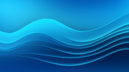 Fototapeta premium Flowing blue waves digital art abstract background soft textures visual depth serenity
