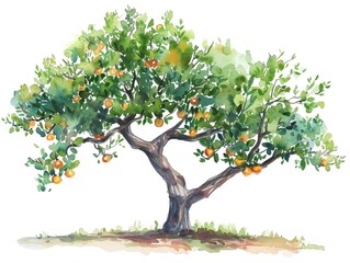 Clipart of a biblical fig tree watercolor