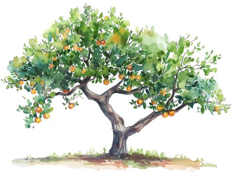 Clipart of a biblical fig tree watercolor
