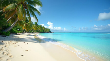 Picturesque Tropical Beach with Crystal Clear Water