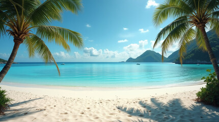 Picturesque Tropical Beach with Crystal Clear Water