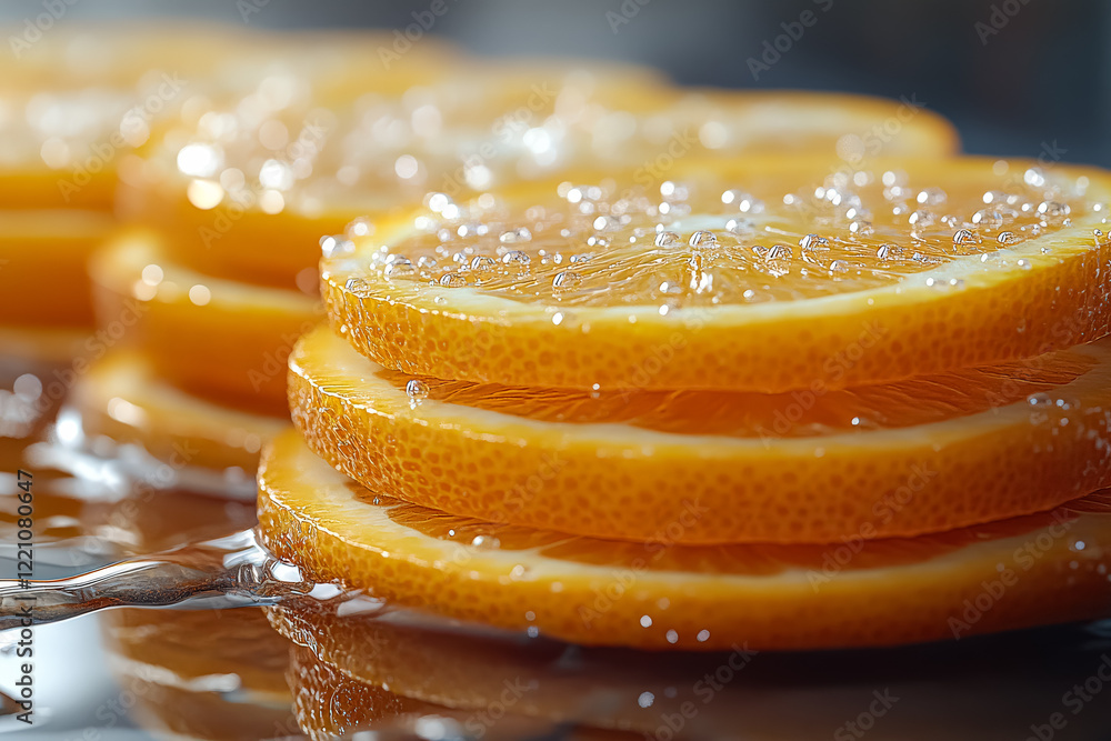 Aufkleber stack of oranges with the top one being the smallest. the oranges are piled on top of each other, cr