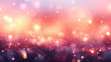 Abstract bokeh background with rose gold glitter and soft lights for creative design projects and presentations