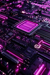 Obraz premium Purple Circuit Board