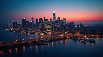 Stunning City Skyline at Twilight