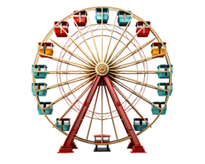Ferris Wheel Cutout Isolated on Transparent Background