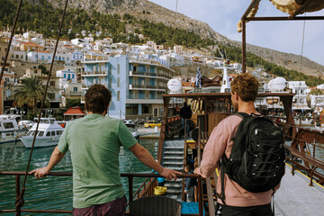 Scenic Pothia the capital of Kalymnos island, Dodecanese, Greece