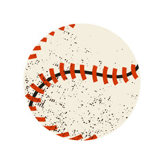Baseball ball. Sport equipment. Vector illustration.