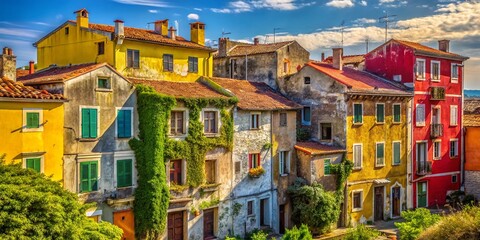 Vibrant Old Townhouses, Pula, Croatia: Colorful Architecture & Urban Exploration
