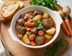 stew with potatoes and vegetables