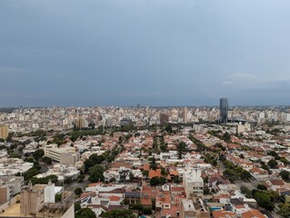 Panoramic view of the city from the tower of the Cardinales Cofico complex. Before the storm