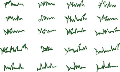 grass hand drawn in vector