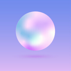 Sphere, ball with color gradient with shadow