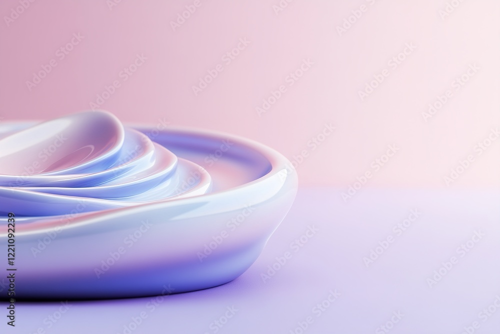 Poster smooth gradients of blue and lavender radiate gently from a central point, creating a serene ripple 