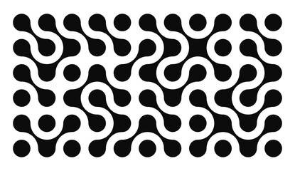 Set black metaballs isolated on a white background. Modern contemporary geometric shapes and elements. Vector illustration