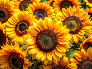 Vibrant Sunflower Bouquet Pattern:  Sunflowers, Floral, Summer, Nature, Background