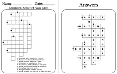 Printable Crossword Puzzle: Fun Word Game to Boost Memory & Focus