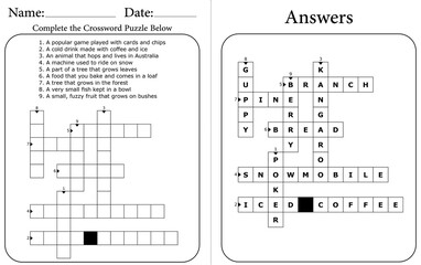 Printable Crossword Puzzle: Fun Word Game to Boost Memory & Focus