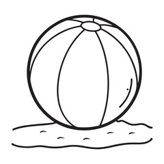 Cozy 90's Groovy: Bold and Easy Coloring Page, Line art, Black and White, volleyball Coloring page