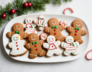 christmas gingerbread cookies on the table