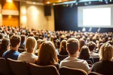 Attendees engage with speakers on stage, absorbing valuable insights. 