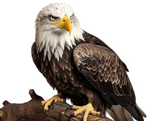 Obraz premium Majestic American Bald Eagle Isolated on Transparent Background