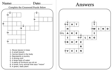 Printable Crossword Puzzle for Students to Boost Memory & Focus