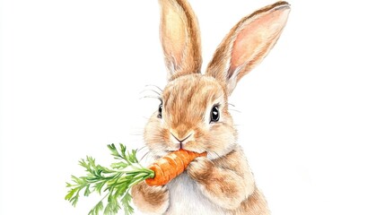 Fototapeta premium Bunny with Carrot