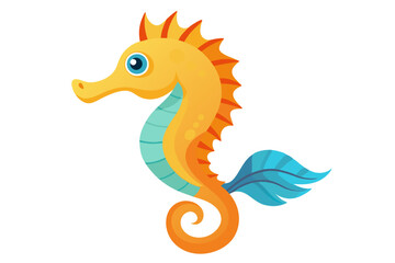 Vector cartoon animal illustration of a blue dragon symbol