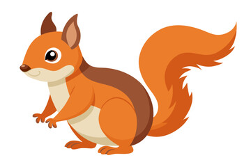 Adorable Cartoon Squirrel Illustration - Vector Graphic of a Cute, Friendly Rodent