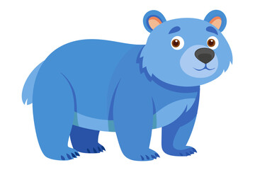 Best Watercolor Vector of a Cartoon Bear Animation, Fun & Playful Style for Illustrations, Kids’ Designs,