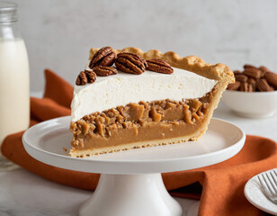 thanksgiving cake with pecan