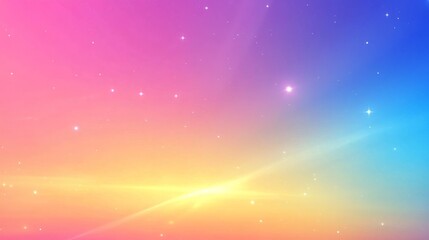 Fototapeta premium A Whimsical Pastel Gradient Sky with Sparkling Stars