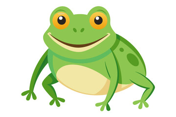 Watercolor Vector of a Cartoon Frog Animation on White Background – Playful, Colorful, Fun, and Lively Frog Illustration Perfect for Various Creative Projects and Designs.