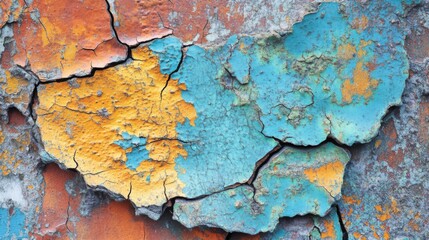 Obraz premium Intricate Texture of Weathered Paint on an Old Surface