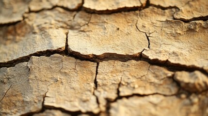 Obraz premium Close-up view of cracked earth, showcasing the effects of drought and aridity.