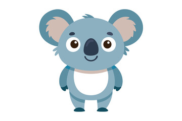 Cute Watercolor Vector of a Cartoon Koala – Adorable Hand-Painted Koala Illustration for Kids, Prints, and Animation Projects