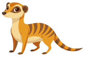  Cute Watercolor Vector of a Cartoon Meerkat Adorable Meerkat Animation Illustration Hand Painted Meerkat Character Design