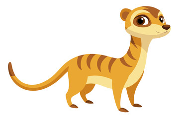  Cute Watercolor Vector of a Cartoon Meerkat Adorable Meerkat Animation Illustration Hand Painted Meerkat Character Design