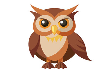  Cute Watercolor Vector of a Cartoon Owl – Adorable Hand-Painted Owl Illustration – Whimsical Bird Art for Kids, Prints, Stickers,