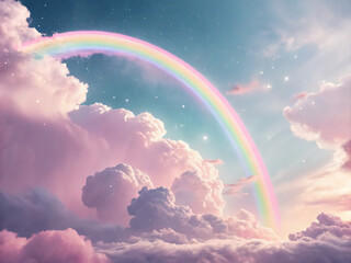 rainbow over the clouds