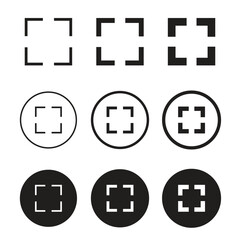 Fototapeta premium Vector Full Screen Icon Set. Full Screen Icon Symbols