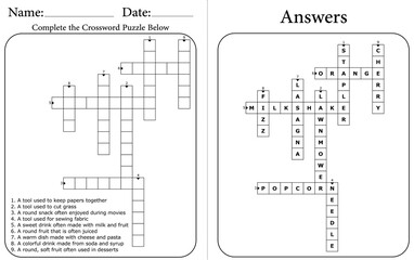 Educational Crossword Puzzle for Kids: Great for Homeschool & Classrooms