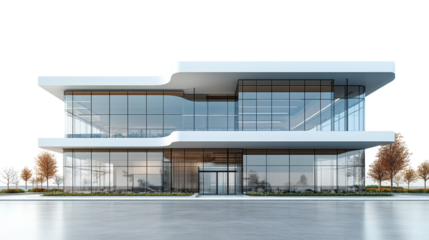 Modern Architectural Marvel: A contemporary architectural masterpiece with sleek lines, expansive glass facade, and a minimalist design. The building showcases a harmonious blend of form and function.