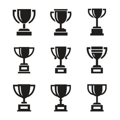 Vector Trophy Icon Collection. Trophy Icon Set